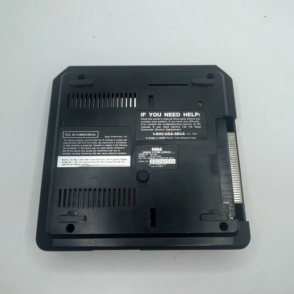 Black Sega Genesis Model 2 MK-1631 16-Bit Retro System Console Only